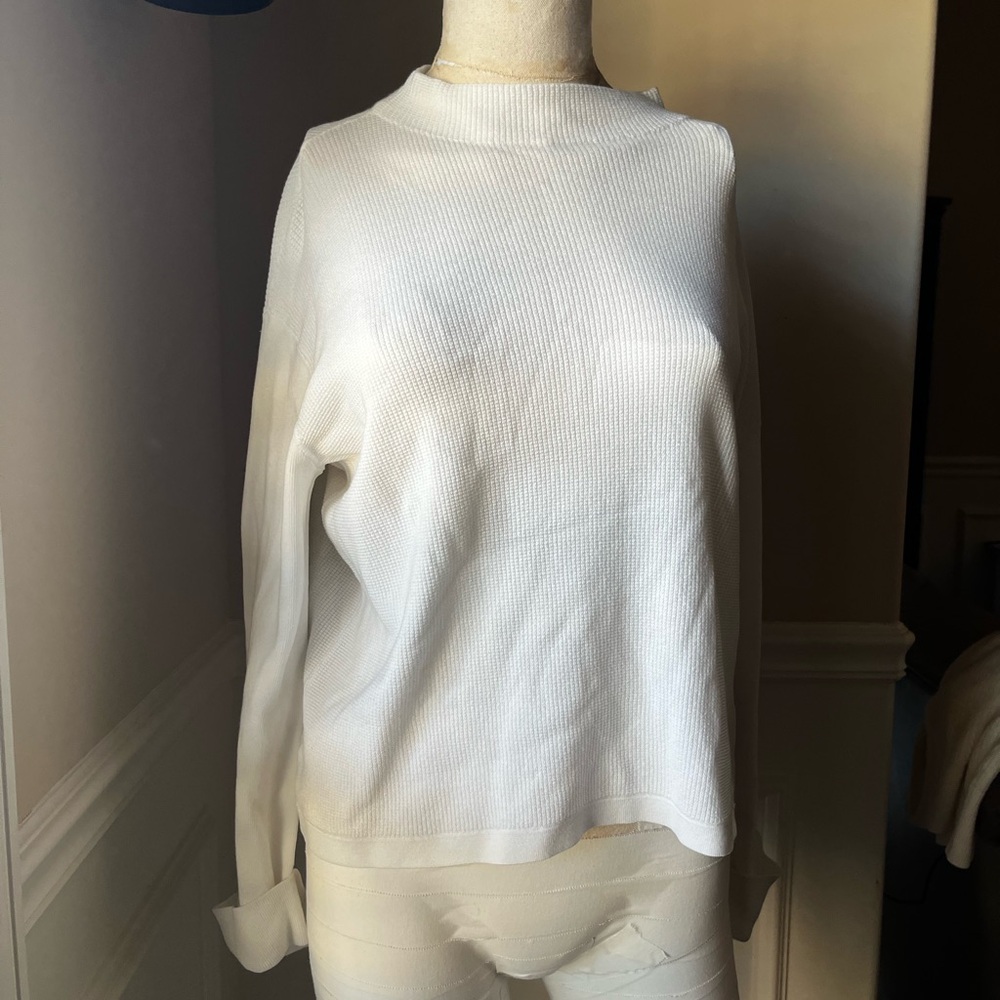 Theory mock neck light sweater